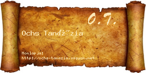 Ochs Tanázia névjegykártya